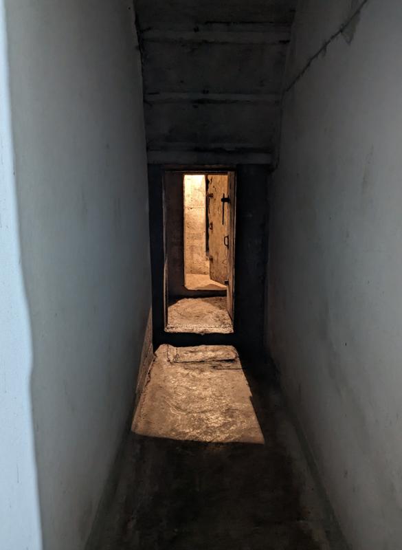 Creepy hallway to a collapsed section of tunnel